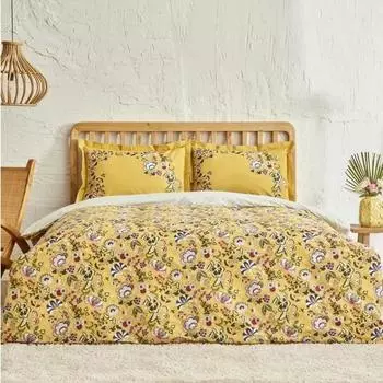 Karaca Комплект пододеяльников для дома, 100% хлопок, двойной Lansy, желтый