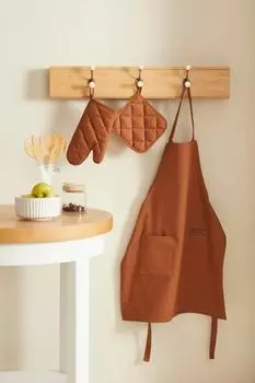 Karaca Lisa Gabardine Kitchen Apron Terracotta
