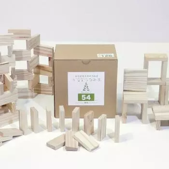 Karakara Tsumiki 54 x 27 x 54 120 деталей развивающая игрушка отечественного производства из неокрашенного дерева (9 мм)