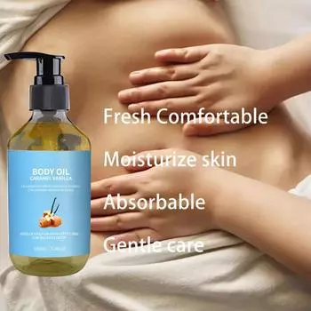 Карамельное масло для тела, масло для тела, масло для тела, парфюмированное масло для тела, длительное увлажняющее успокаивающее массажное масло 100 мл синий
