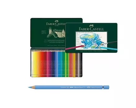 Карандаш акварельный 36 цветов зеленый банка 317536 Faber-Castell A.DURER [предмет]
