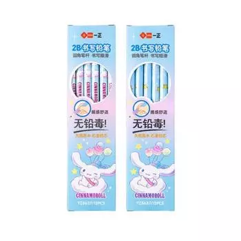 Карандаш Belpha Cinnamoroll 1+1, 12 шт., круглый набор 2B, фиолетовый+синий
