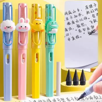 Карандаш без заточки, очаровательная форма, экономящий время пластиковый карандаш для студентов, вечный бесчернильный карандаш для рисования, школьные принадлежности зелёный