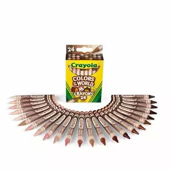 Карандаш Crayola 24 цвета, цвет кожи, цвета мира 520108, оригинальный продукт