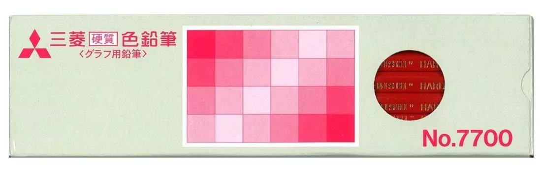 Карандаш цветной Mitsubishi Pencil твердый красный 1 дюжина №7700 K7700.15