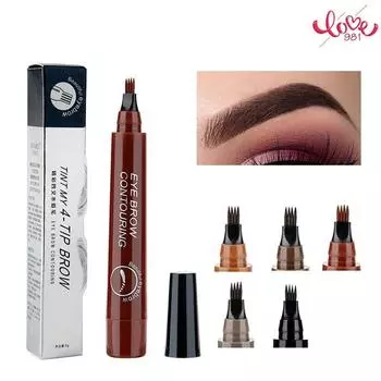 Карандаш для бровей, четырехконечный, жидкий, мини, стойкий, устойчивый к поту, водонепроницаемый.