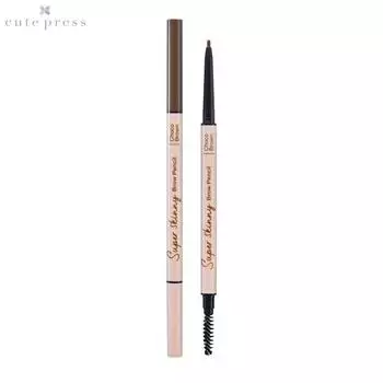 Карандаш для бровей Cute Press Super Skinny - тайская косметика 01 Choco Brown