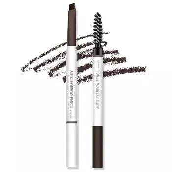 Карандаш для бровей Enesty Auto Dual Pencil Eyebrow 0,18 г, 02 темно-коричневый, 2 шт.