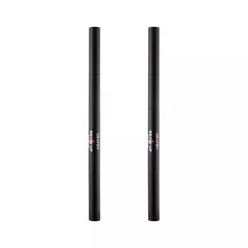 Карандаш для бровей Graphene Brow Up Brow Pencil 0,5г, темно-коричневый, 2 шт., лучшая мужская косметика Кореи