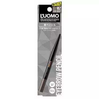 Карандаш для бровей L UOMO N 02 Пепельно-серый 0,08 г, с кисточкой, мужская косметика