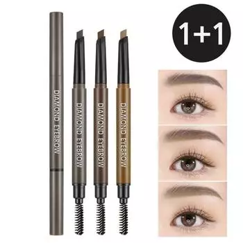 Карандаш для бровей Lir Diamond Eyebrow 0,35 г, 03 Натуральный коричневый, 2 шт.