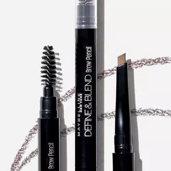 Карандаш для бровей Maybelline New York Define Blend 2 цвета, корейская косметика, KPOP natural brown