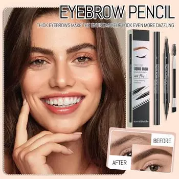 Карандаш для бровей Natural And Smooth Wild Eyebrow с двумя зубцами, водостойкий и устойчивый к поту, не размазывающийся, двухсторонний карандаш для бровей One Size