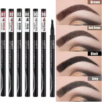 Карандаш для бровей, натуральный водонепроницаемый, с четырьмя когтями для макияжа бровей, четыре цвета, карандаш для бровей, косметика 01
