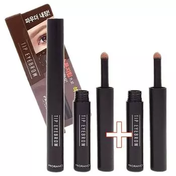 Карандаш для бровей Prorance Tip, тип спонж, 03 коричневый, 2 шт.