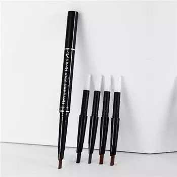 Карандаш для бровей с двойной головкой, натуральный, долговечный, водонепроницаемый и устойчивый к поту карандаш для бровей, ручка для бровей, легко окрашивается