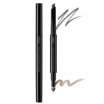 Карандаш для бровей Visee Eyebrow Sword Pencil Powder GY01, оттенок серый, 0,59 г