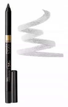 Карандаш для глаз Avon Power Stay 24H Metallic Silver Shimmer