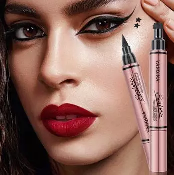 Карандаш для глаз Star Eyeliner Pencil 1 шт. Двусторонняя водостойкая быстросохнущая стойкая жидкая подводка для глаз Макияж Косметика для глаз Инструмент 01#star