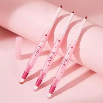 Карандаш для губ Mist Lip Liner с двойной головкой и кисточкой для губ Natural Silky Smooth Водостойкая помада Двойного назначения Перманентный макияж Ежедневный женский модный макияж