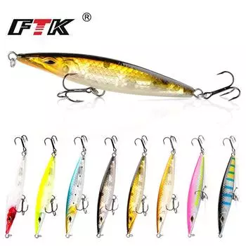 Карандаш для ходьбы FTK, рыболовная приманка с искусственной тропой 90 мм/110 мм/130 мм/150 мм 110mm-001