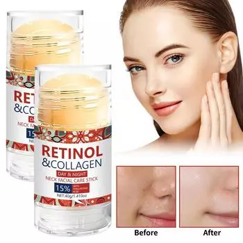 Карандаш для лица с ретинолом и коллагеном для шеи - Карандаш Гипоаллергенная увлажняющая эссенция с алоэ, гиалуроновой кислотой и глицерином для укрепления и отбеливания кожи