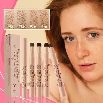 Карандаш для макияжа лица с веснушками, водостойкая, стойкая, стойкая к поту, тональная основа с маленькими веснушками, натуральный и реалистичный макияж с веснушками, 1 мл One Size