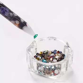 Карандаш для нанесения точек на ногти, бесконтактный инструмент для подбора кристаллов, восковой карандаш для камней, аксессуары и инструменты для ногтей 3