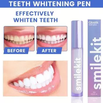 Карандаш для отбеливания зубов Beauty Teeth Pen Set Beauty Teeth Gel Tooth Cleaning Pen Gloss Agent 10ml фиолетовый