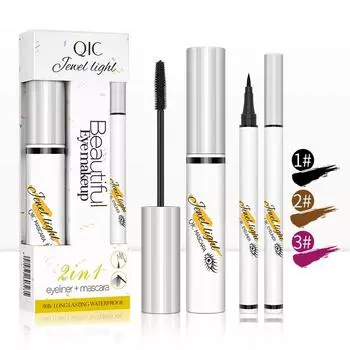 Карандаш для подводки глаз QIC Водонепроницаемая, устойчивая к поту, не легко размазываемая тушь для ресниц