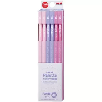 Карандаш для рисования Mitsubishi Pencil Uni Palette 4B Drawing Lavender 1 Dozen K56194B чёрный