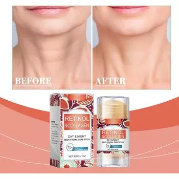 Карандаш для ухода за шеей и лицом Коллагеновый уход за кожей Увлажнение Фиксация влаги Длительное питание One Size белый