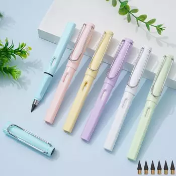 Карандаш Infinity Pencil Forever Pencil с ластиком Cute Eternal Pencil Everlasting Pen со сменными стержнями чёрный
