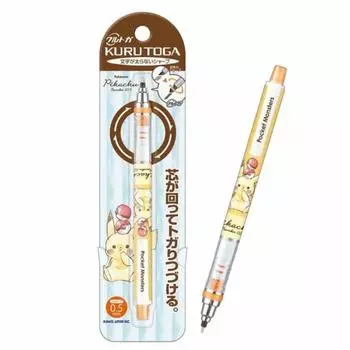 Карандаш Kamio Japan Mitsubishi Pencil KURU TOGA Pokemon, грифель 0,5 мм (717902 Пикачу)