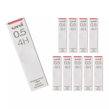 Карандаш механический Mitsubishi Pencil грифель uni 0.5 4H 10 шт Hako ULS05404H