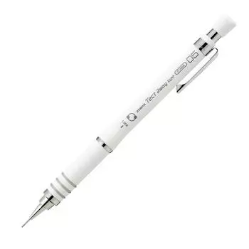 Карандаш механический Zebra Tect двухсторонний светлый белый 10 0,5 B-MA42-W