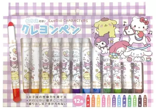 Карандаш-мелок с раскраской Eye Planning Sanrio Characters Фиолетовый Ш230 x В170 x Г20 мм K1877A [Футляр] Прибл.