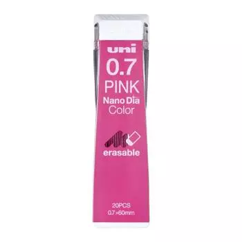 Карандаш Mitsubishi механический карандашный грифель стираемый цветной грифель Nano Diamond Color 0.7 розовый 10 штук U07202NDC.13