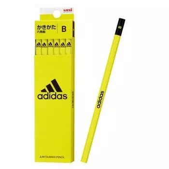 Карандаш Mitsubishi Pencil Adidas Pencil Uni Drawing Pencil AI02 B шестигранный стержень синий черный 1 дюжина K5594B