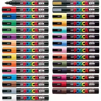 Карандаш Mitsubishi Pencil Posca, средний круглый стержень, 29 цветов, набор всех цветов