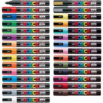 Карандаш Mitsubishi Pencil Posca, средний круглый стержень, 29 цветов, набор всех цветов