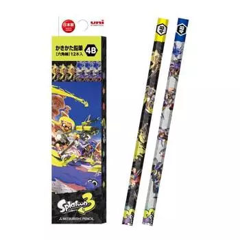 Карандаш Mitsubishi Pencil Splatoon 3 STS3 4B 1 дюжина бумажная коробка K56414B