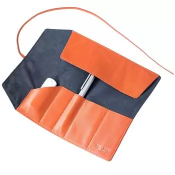 Карандаш подлинный люксовый ролл-ручка серии Flat [Tabarat] мужской чехол, кожа, унисекс, чехол, (оранжевый) оранжевый