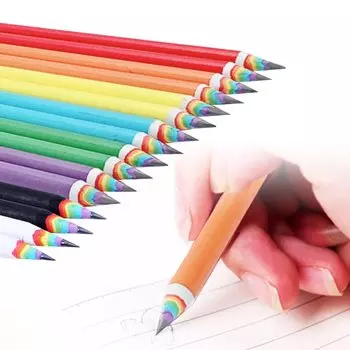 Карандаш Rimikuru 2B Радужные карандаши 6 цветов 24 штуки Набор Радужный цвет Радуга Милый из 36 штук/36 (Набор штук)