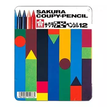 Карандаш-лопатка SakurA CrepA Scoop Pencil 12 цветов в банке