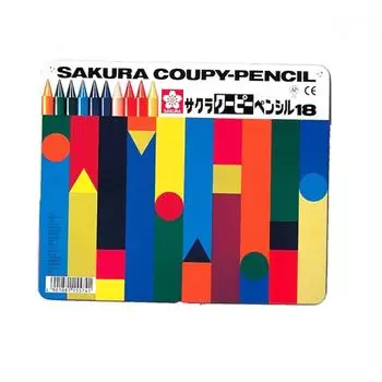 Карандаш Sakura Crepa Scoop, 18 цветов в банке.