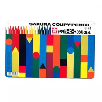 Карандаш Sakura Crepa Scoop, 24 цвета в банке