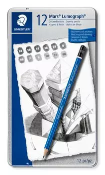 Карандаш STAEDTLER 6B 5B 4B 3B 2B B HB FH 2H 3H 4H Mars Lumograph Writing Drawing 12 Твердость Набор 100 G12