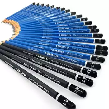 Карандаш Staedtler Mars Lumograph черный для рисования, набор из 24 предметов, 100 шт., G24 S &
