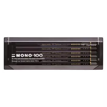 Карандаш Tombow High-grade F MONO 100 (Высокоплотная структура с конденсированными сверхтонкими частицами) Черчение/Черчение 1 дюжина MONO-100F